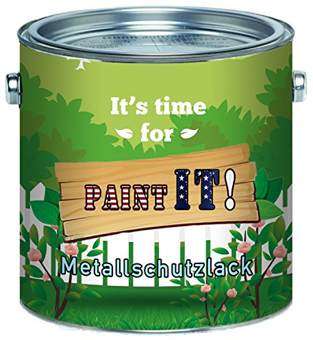 Paint IT! Metallschutzfarbe hochwertiger Metallschutz-lack in 16 Farben besonders widerstandsfähig (5 L, Moosgrün (RAL 6005))