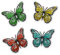 Maggy Kay Gifts Set of 4 Decorative Garden Butterfly Fence Hangers for Outdoor Sheds Walls Fences