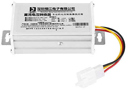Akozon Konverter Adapter Transformator,Step Down Spannungsreduzierer Eingang 36V-72V Ausgang 12V 10A/120W Netzteil Regler Converter für Elektrofahrzeug Cart Club Auto Roller