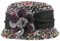 LIERYS Colourtouch Wollhut Damen - Damenhutmit Blume - Bucket Hat - Garniturband aus Filz - Made in Italy - Herbst/Winter anthrazit One Size
