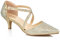 Women-Ladies-Low-Kitten-Heel-Strappy-Diamante-Court-Shoes-Party-and-Bridal-Wear New Size 3 to 8 (5 UK, Gold)
