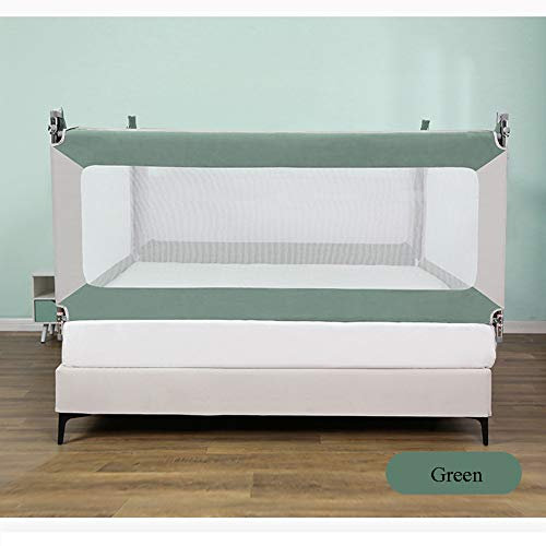 FOGUO Baby Bettgitter, Klappbares Bettgitter Verstellbare Bettschutzgitter Kinderbettgitter, Vertikalen Heben, Sicherheitsschutz, Kompakt Zusammenfaltbar, Farbwahl, 1.8 * 1.9