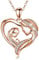 EUDORA Mutter Tochter Kette Roségold Herz Mama Halskette S925 Sterling Silber Halskette Herz Frauen Schmuck 45,7cm Kette, Geschenk für Mama Tochter