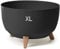 MELTOM Pot de Fleurs Bol avec Pieds Pot de Fleurs d'herbes Bol écologique pour Plantes recyclées, Mat (Noir, XL - 47 cm)