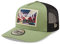 New Era Los Angeles Cap Trucker Kappe verstellbar Basecap Snapback LA grün Postkarte - One-Size