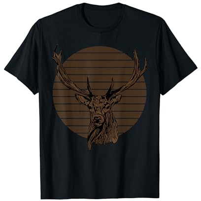 Hirsch Kunst Design Jagd Tier Grafik Jagdmotiv T-Shirt