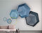 LHGBGBLN Papier Peint 3D Stéréo Photo Murale Bleu Hexagone Nordique Moderne Géométrique TV Fond Papier Peint Mural