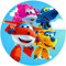 Premium Esspapier Oblate Tortenbild, Essbares Foto für Torten, Tortenaufleger Ø 20cm Super Wings T2