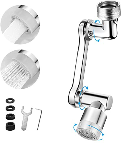 XINMENG Tap Extender Wasserhahn Belüfter Küchenarmatur Sprühkopf Universal Spritzfilter Wasserhahn Adapter 1440 ° drehbare Küchenspüle Wassereinsparung verstellbarer Badezimmerhahn Bubbler