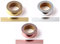 Syntego Cinta adhesiva adhesiva adhesiva decorativa de papel de aluminio sólido, 15 mm x 10 metros (dorado+plata + oro rosa)