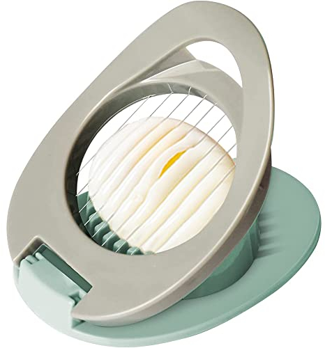 Starchef Stainless Steel Preserved Egg Ham Banana Cutter Slicer, Slice Boiled Eggs Preserved Eggs Hams Bananas Effectively(Light Green)