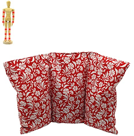 Coussin chauffant Red Garden (M/L), coussin noyaux cerises, bouillotte noyau de cerise, coussin chauffant micro onde, poche froid et chaleur, 26x16cm, 330gr