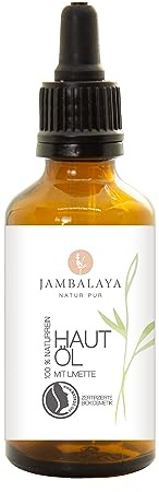 Jambalaya Hautöl Limette 50 ml – Pflegendes Körper- & Massageöl mit Limette & natürlichen Ölen, feuchtigkeitsspendend für trockene & normale Haut, vegan Naturkosmetik