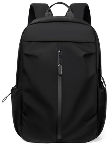 SONARIN Mochila Casual Ligera,Impermeable Mochila Portatil 14 Pulgadas Mochila de Viaje Mochila Escolar Bolsa de Trabajo Universidad Antirrobo para Hombre Mujer(Negro)