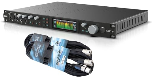 Motu 828 (2024) 60-Channel USB Audio Interface + 2x Keepdrum XLR Cable