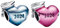 LaMenars 2024 Graduation Heart Duo Charm Set für Armbänd 925 Sterling Silber Bead Women Charms Mother's Day Birthday Anniversary Jewelry for Girls Wife