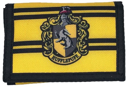 Harry Potter Nylon Trifold Wallet, Hufflepuff, Standard, Klassisch