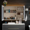 Jrswin Bathroom Mirror Cabinets with LED Lights, Double Door White Aluminum Medicine Cabinet with Touch Switch Dimmer, Anti-Fog Wall Mounted Mirror Storage Cabinet (800 x 600 mm)