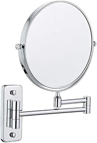 Miroirs de Salle de Bain à Fixation Murale, Miroir cosmétique Double Face à grossissement 3X, Miroir de courtoisie de 8 Pouces
