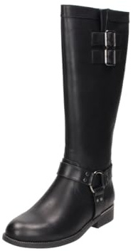 Fitters - Stivali da donna Romy (EU) 42, 43, 44, 45, taglie forti da donna, Nero , 44 EU