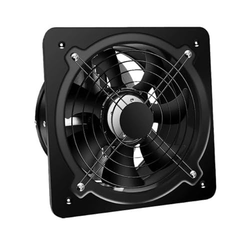 REKEELL Kitchen Exhaust Fan 6''7''8'' Electric BlowerFan Extractor Exhaust Fan Ventilation Pipe Kitchen Industrial Wall Window Stainless Steel Inline Fan(Black,7inch)