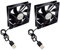 JZK 2 STK 120x120x25 mm DC 12V USB-Lüfter 12cm, 0.08A, 1500 rpm, 12025 Gleitlager geräuscharmer bürstenloser DC-Lüfter 120mm für Eismaschine, Heizlüfter, Kühler, PC-Gehäuselüfter