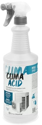 ErrecHome Clima Acid, Nettoyant Acide pour Unité Extérieure des Systèmes de Climatisation et Réfrigération, Prêt à l’Emploi, 1 L avec Gâchette