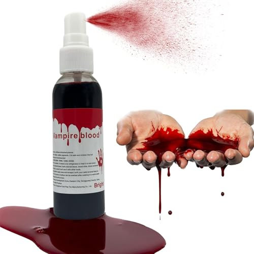 Kaishuai Sangre falsa spray halloween-Maquillaje Coagulado Sangre,60ML Profesional Realista Sangre Falsa Efecto Especial,Set de Sangre Artificial para Escenario Vestir Cosplay Teatro SFX Maquillaje