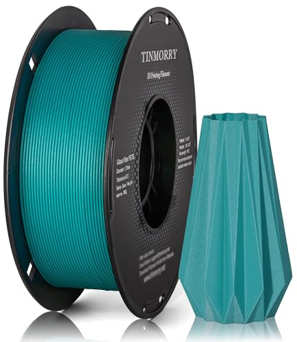 TINMORRY PETG-GF Filament 1,75 mm für 3D Drucker, 1 KG, Aquablau | Glasfaserverstärktes PETG, hohe Steifigkeit und Festigkeit, schlagfest, ideal für Funktionsteile und technische 3D-Drucke