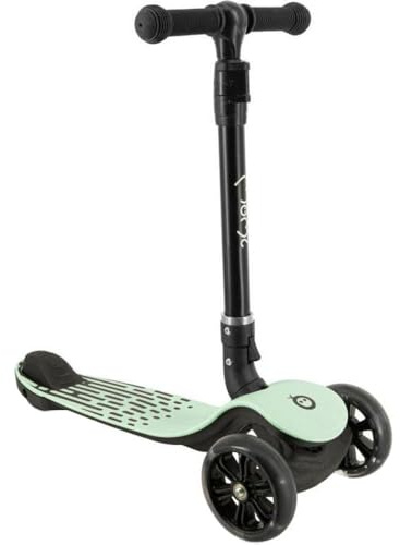 MoMi 3-Rad-Kinderroller SAN 2-in-1, höhenverstellbare Lenkstange 60/66/72 cm, klappbar, LED-Räder mit ABEC-7 Kugellagern, Trittbremse, 2,7 kg