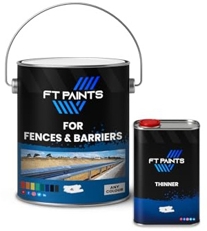 FabioT. FT Paints 5L Kit Matt Finish Paint For Fences & Barriers- RAL 7035-Light Grey