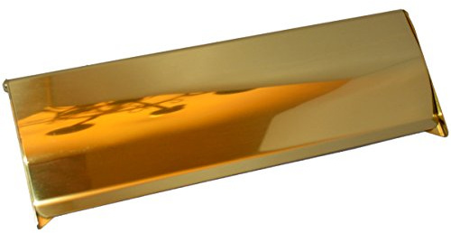 OriginalForgery Solid Polished Brass Inner Door Letter Plate, Flap, Tidy 280 x 80mm
