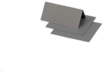 Clairefontaine 75022C Packung mit 25 Tischaufsteller Pollen, 85x80 mm, gefaltet, Stahlgrau