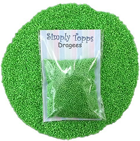 Spring Green Mini Sugar Balls 30g (Approx 1mm Diameter) for Cake or Cupcake Decorations