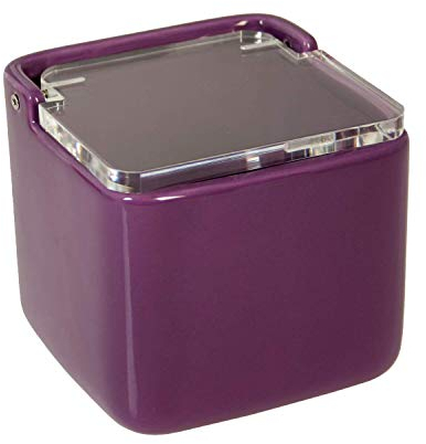 DONREGALOWEB Salero cerámica con Tapa Transparente acrílica 11.5x11.5x11.5 cm (Morado)