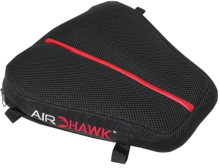 Airhawk 27,9 x 27,9 cm Dual-Sport-Motorrad-Sitzkissen – leichtes, tragbares, aufblasbares Multizellen-Luftpolster mit atmungsaktivem Abstandshalter-Netzbezug und Rutschfester Unterseite