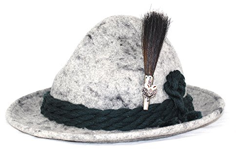 Gamsbart ca 10 cm mit Grandl (Hirschzahnimitat) bayerischer Gamsbart, Hutschmuck, Trachtenschmuck (nach Gams-Art)