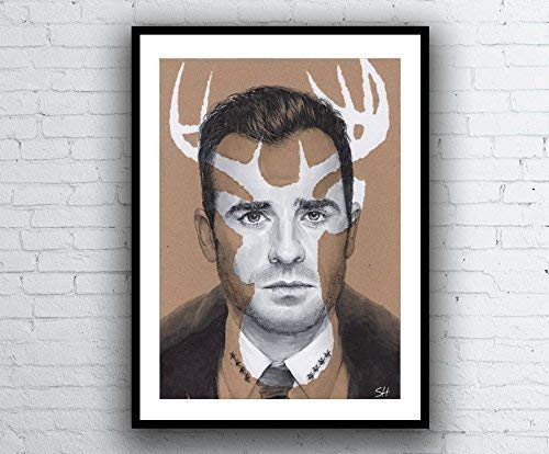 The Leftovers Kevin Garvey Portrait Drawing - Limited Edition Giclée Kunstdruck - Justin Theroux - A5 A4 A3 Größe Poster Kunstwerk