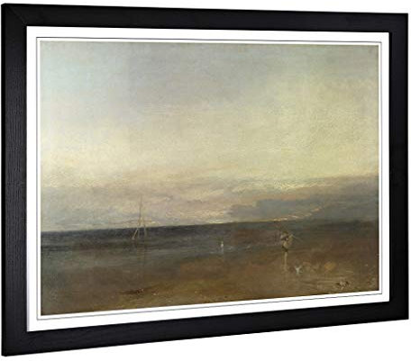 Big Box Art Framed Print of J.M.W (Joseph Mallord William Turner) The Evening Star Design | Wall Art Picture| Home Decor for Living Room, Bedroom, Office, Black, A2 / 24.5x18 Inch / 62x45cm