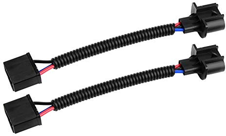 2er Set H4 Buchse auf H13 Stecker Adapter Kabel für Scheinwerfer Umbau Hochwertiges Kupferkabel Plug and Play Kompatibel mit LED und Nachrüstscheinwerfern