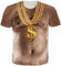 Loveternal Hässliche T-Shirt Herren Ugly Hairy Chest T-Shirts 3D Druck Tees Casual Grafik Kurzarm Tops S