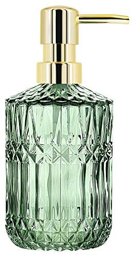 YunNasi Dispensador de jabón con Bomba Recargable para encimera de baño o Fregadero de Cocina (Verde)