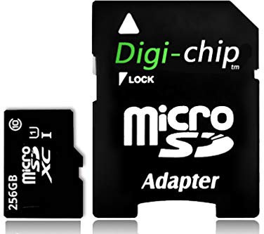 Digi-Chip 256GB Micro-SD Memory Card UHS-1 High Speed For Samsung Galaxy A20e, A20s, A21s, A10e, A10s Phones and Smartphones
