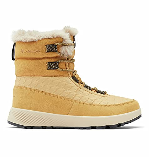 Columbia Slopeside Peak Luxe wasserdichte Schneestiefel für Damen, Grün (Curry x Black), 38 EU