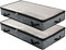 2pcs Soft Foldable Under Bed Storage Bags Blankets Clothes Comforters Storage Bags Organizer for Bedroom and Closet with Transparent Window, 4 Handles, Zipper, 100 * 50 * 15cm, Grey