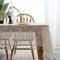SWECOMZE Spitze Tischdecke Handarbeit Aushöhlen Rechteck Tischdecke 100% Baumwolle Vintage Spitzeauflage Boho Hochzeit Tisch Dekor (A,140 * 180cm)
