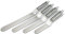 NEWLINE NY Juego de 4 espátulas de acero inoxidable Professional Baker's - 6 8 10 y 12 hojas desplazadas para una mejor decoración de glaseado
