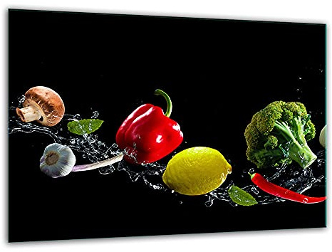 TMK ArtDeko – Schneidebrett Glas – Glasschneidebrett für die Küche 30x22 cm – Robust, Hygienisch & Rutschfest – Glas Schneidebrett – Zusätzliche Arbeitsfläche – Vielseitige Nutzung