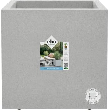 Elho Vivo Next Square 30 - Fioriera per Interno esterno - Ø 29.5 x H 29.5 cm - Grigio/Living Concrete