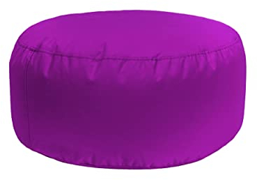 Bruni Pouf Sitzhocker L in Violett – runder Sitzpouf, Indoor und Outdoor als Fußhocker, Yoga-Sitzkissen, Meditationskissen geeignet, in Deutschland gefertigt